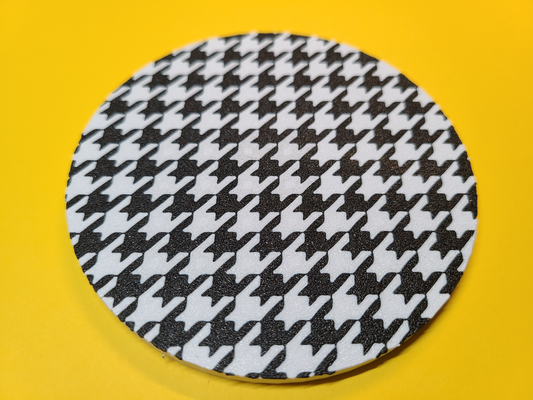 houndstooth pattern coaster by dietpeachfanta household decor 3d print model - Mito3D