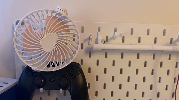 ikea skadis ventilador montar by 3d universo pasatiempo bricolaje diy electrónica escritorio ordenado montaje ikeaskadis práctico skadisikea 3d print model - Mito3D