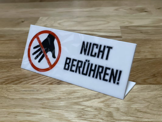 schild nichement ber ecoutez allemand signe toucher by cpconception art panneaux logos multicolore 3d print model - Mito3D