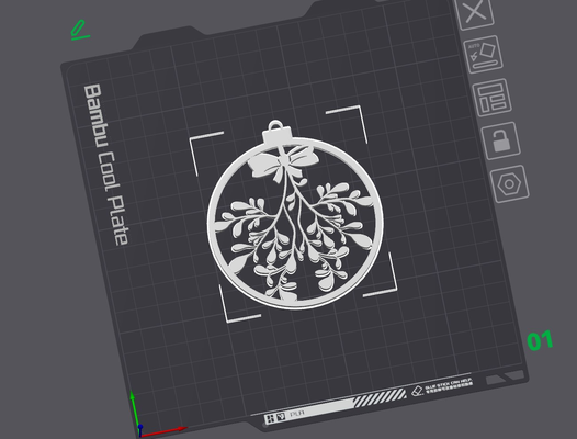 navidad muérdago ornamento by hombre pelota arte modelos percha 3d print model - Mito3D