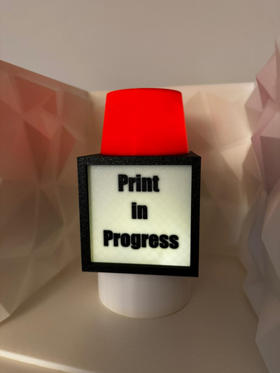 alarm printer in progress by benjo benitoo art signs & logos light box print beginner first 3d print model - Mito3D