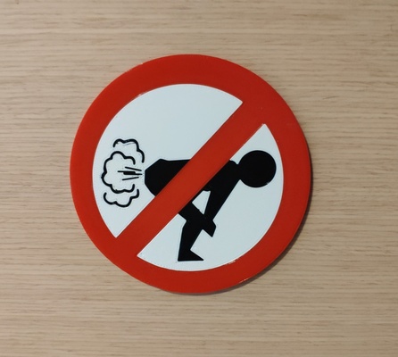 no fart sign by lcruz3d household decor fartzone funny funnysign zone 3d print model - Mito3D