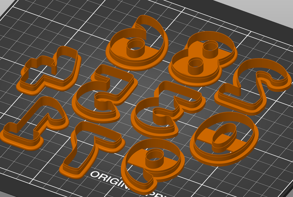 numara kurabiye kesiciler by ydesign ev halkı modeller kalıbı sayılar cookiestamp kurabiye 3d print model - Mito3D