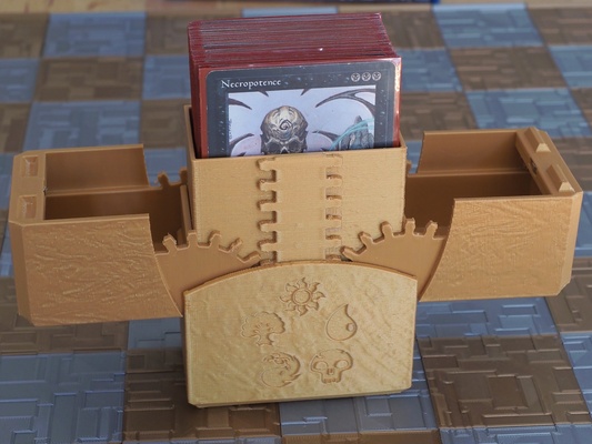 ccg getrieben karte box v2 magnetisch verriegeln by martin spielzeuge spiele lager karten magic the gathering sammlerstück 3d print model - Mito3D