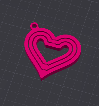 giroscópio coração chaveiro by brinquedos jogos chave 3d print model - Mito3D