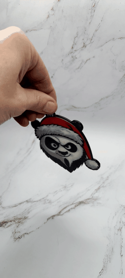 po ping claus magie of kung fu panda rencontre noël by zipzapprint art 2d kung fu ornement noel holliday 3d print model - Mito3D