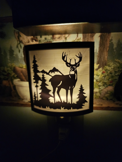 deer lithophane nightlight by picture it household decor outdoor nature 3d print model - Mito3D