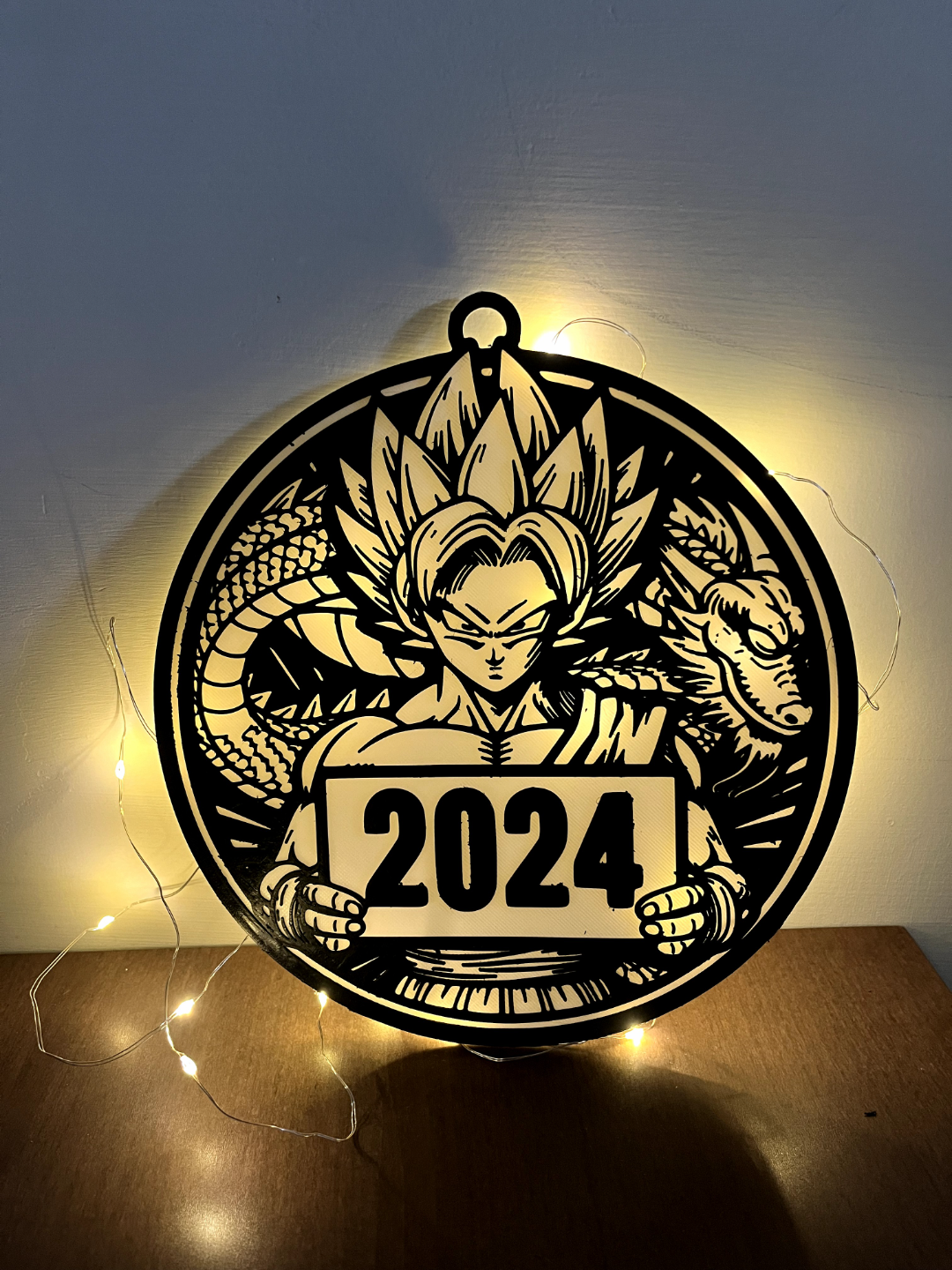 dragon ball 2024 year of ornament by starsdf household decor newyear2024 newyear black white son goku 3D print model - Mito3D