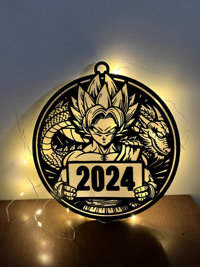 drago palla 2024 anno of ornamento by starsdf domestico arredamento newyear2024 nero bianca figlio goku 3d print model - Mito3D