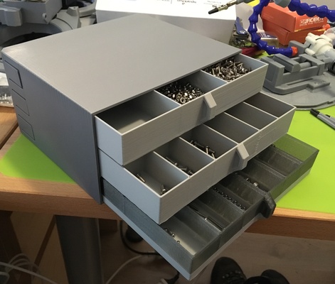 parafuso pequeno partes armazenamento recipiente gavetas by martin au ferramentas organizadores pequenas 3d print model - Mito3D