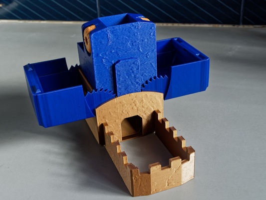 a folding dice tower by martin au toys & games board 3d print model - Mito3D