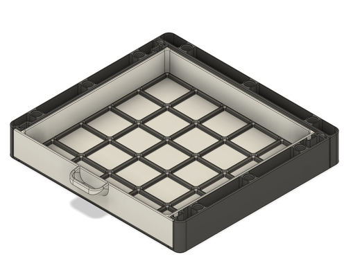 5x5x4u célibataire modulaire grille système grillefinity tiroirs by graffxp outils organisateurs extensible tiroir 3d print model - Mito3D
