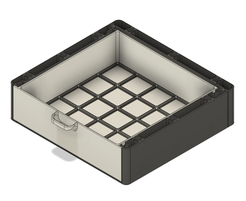 5x5x8u single modulare cremagliera sistema gridfinity cassetti by grafxp utensili organizzatori estensibile cassetto 3d print model - Mito3D
