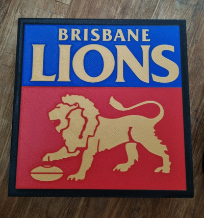 brisbane lion lightbox by stickybuns art signs & logos lions brisbanelion 3d print model - Mito3D