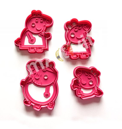 peppa pig cookie cutter by samactivity 3d printer accessories cookiecutter peppapig 3d print model - Mito3D