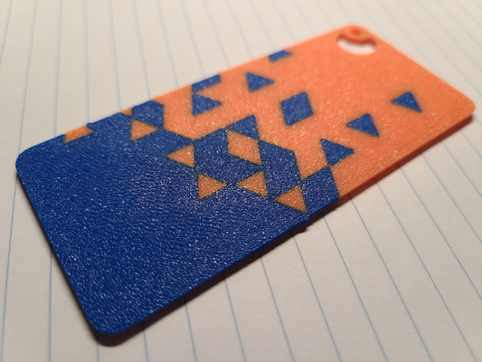 triangle pattern filament swatch by dietpeachfanta art 2d 3d print model - Mito3D