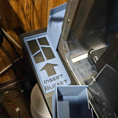 halar bandeja mierda tolva cubeta +elevador remezclado by ocular dinámica 3d impresora accesorios bambulab purga residuos filamento 3d print model - Mito3D