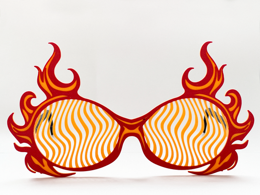 fuego lentes by florinv moda partido 2024 divertido decoración llamas 3d print model - Mito3D