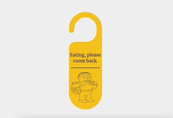 simpsons door hanger do disturb funny sign by 3d prints week art signs & logos silly eating wall 2d ralph home office man cave game room 3d print model - Mito3D