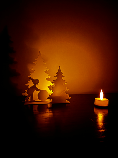 dekor weihnachten kind by cj 3dprint kunst 2d 2023 noel kerze dekoration bougie schneemann sapin baum santa lumiere geschenk licht lichtkunst weihnachtsbaum 3d print model - Mito3D
