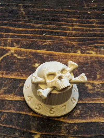 volume knob - pirate skull by eferazzini hobby & diy music guitar amp 3d print model - Mito3D