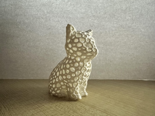 voronoi cat remixed by t stk toys & games characters 3d desktop animal decor diy model home hobby printing printable craft creative beginner lovers vorono 3d print model - Mito3D