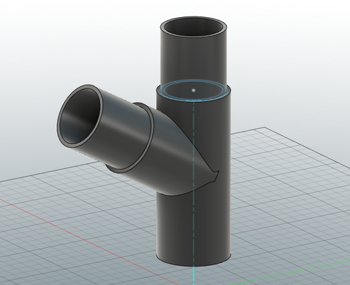 y dividido adaptador 50 52 diâmetro tubo by digital anjo passatempo faça vácuo 3d print model - Mito3D