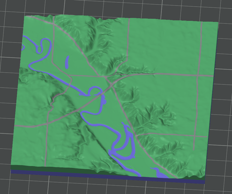 topographique carte jim river hwy44 sud dakota by sale éducation modèles 3d print model - Mito3D