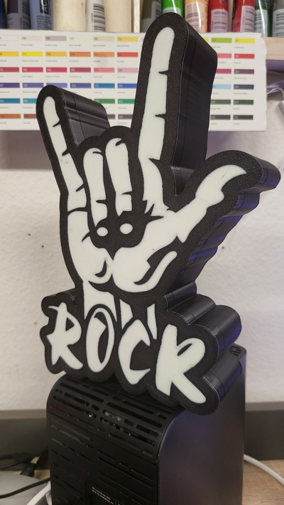 rock caja ligera by aobens arte señales logos ligero easyprint rodar firmar 3d print model - Mito3D