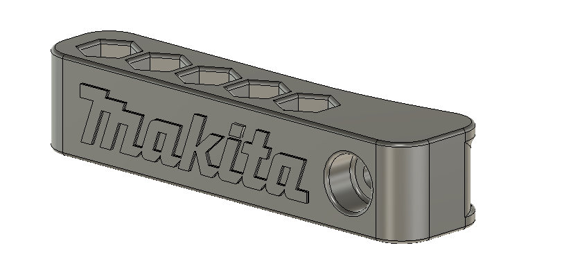 makita mordeu suporte ímãs by print3diy ferramentas máquina 18v broca logotipo magnético armazenamento bits 3d print model - Mito3D