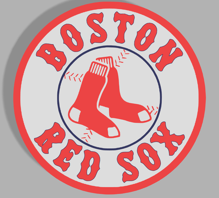 boston red sox coaster set by newfoundprints household decor coasterset redsox baseball mlb 3d print model - Mito3D