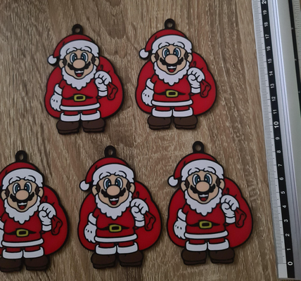 weihnachten santa mario by spenny haushalt dekor dekoration 3d print model - Mito3D