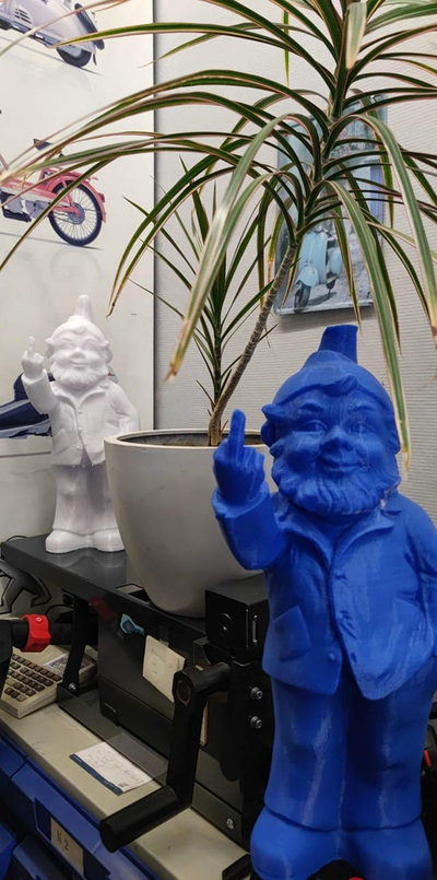 rude gnome remixed by crevette sotd art sculptures 3d print model - Mito3D