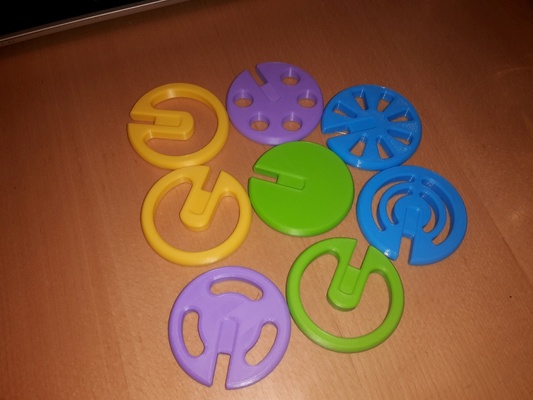 variable montessori imbriqué disques no colle nécessaire by rire jouets jeux disque jouet 3d print model - Mito3D