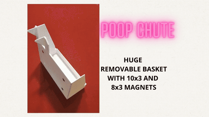 poop chute by francescom 3d printer accessories bambu lab ultimate basket magnets easy removable fat large bin box bag holder bucket 3d print model - Mito3D