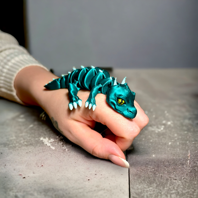 lizard dragon evileye esnek renk by 3d tasarım dükkan sanat heykeller kertenkele sürüngen hayvan oyuncak kötü ölü ejderha kolay yazdır in yer destek yok mafsallı sanatsal 3d print model - Mito3D