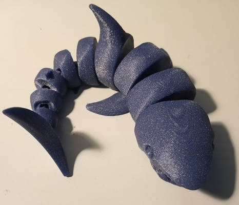 ams articolato arrabbiato squalo in movimento mascella remixato by maker1o1 giocattoli giochi personaggi flessibile animale acqua contento carina giocattolo pesce multicolore 3d print model - Mito3D
