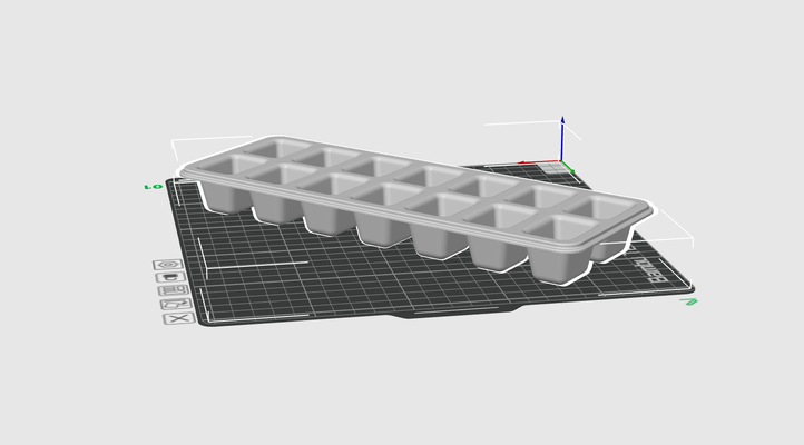 gelo bandeja 2x7 remixado by ganância casa jardim comida água tpu pla fácil sólido cor 3d print model - Mito3D