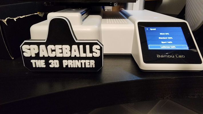 spaceballs 3d imprimante signe by fabrication dragons art panneaux logos 3dprinter 3d print model - Mito3D