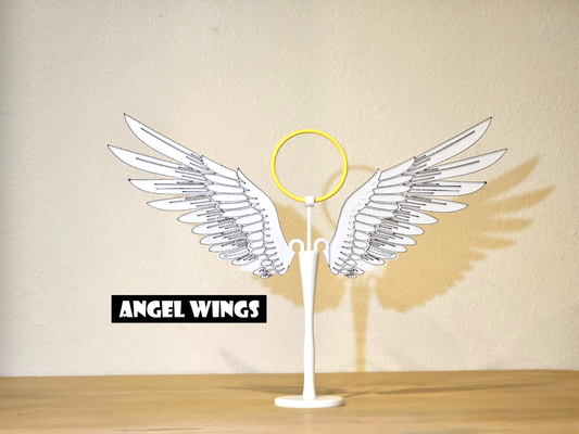 anjo asas by elipse arte modelos natal decoração 3d print model - Mito3D