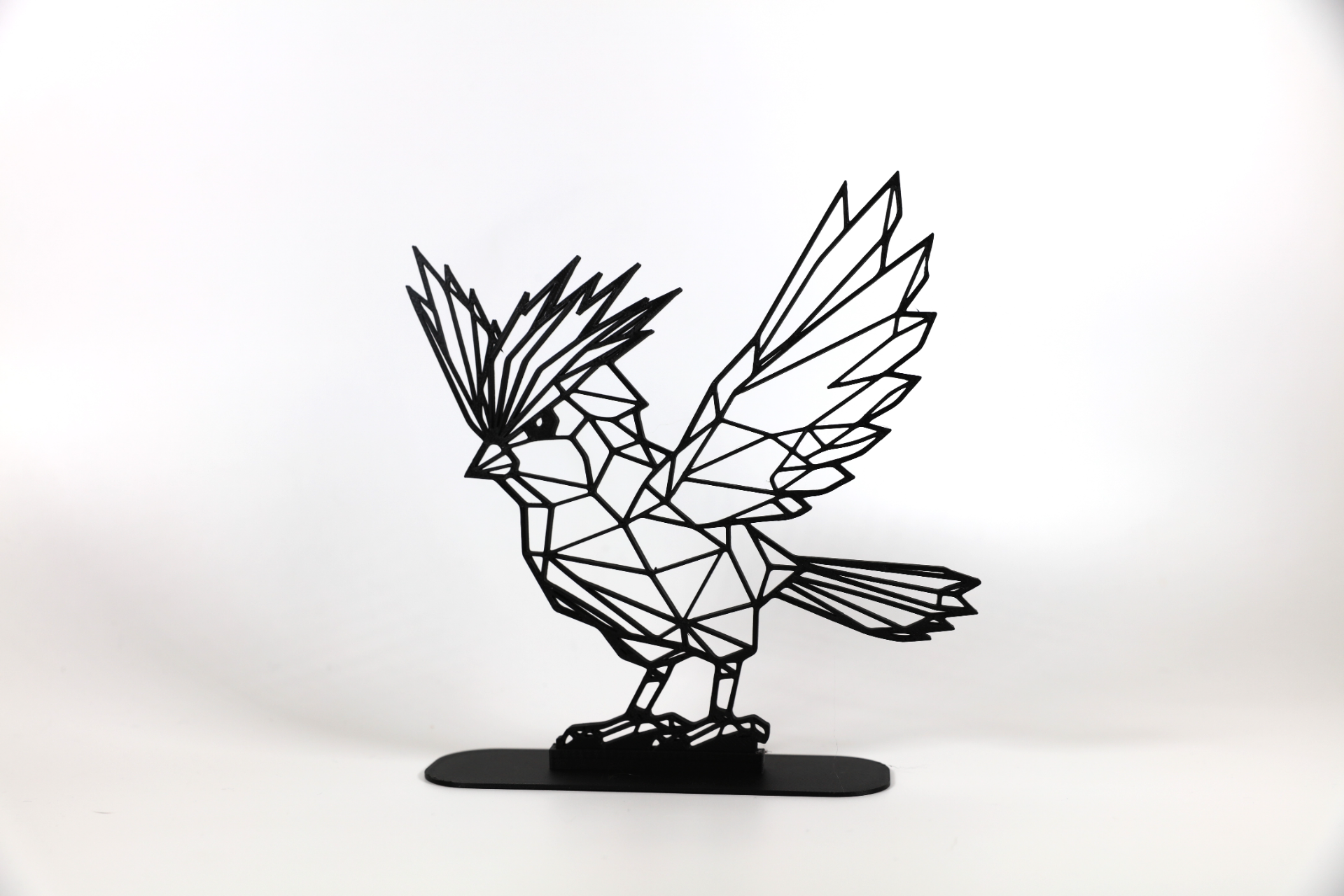 geometrico pidgey by faseworksca arte sculture uccello pokemon volare animale poli design astratto 3D print model - Mito3D