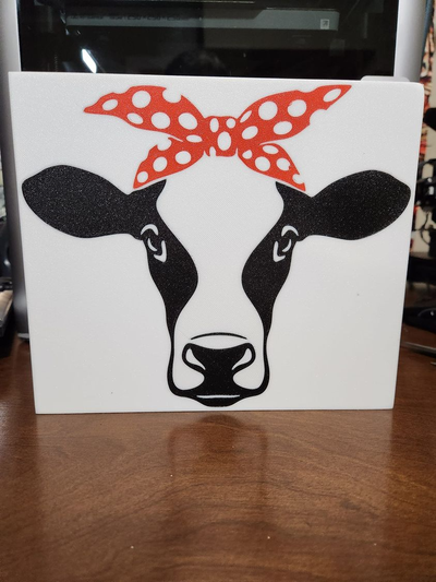 cow by bromigo77 art signs & logos light lightbox box 3d print model - Mito3D