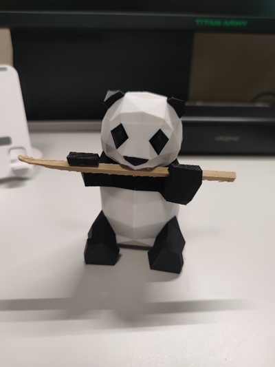 panda lowpoly neu gemischt by zion wang miniaturen tiere bambus tier 3d print model - Mito3D