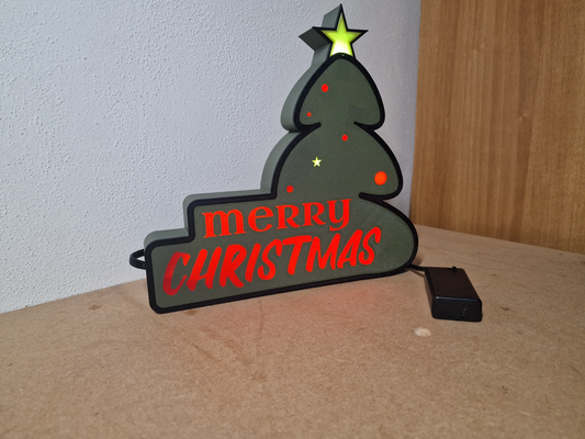 joyeux noël lampe by af 3d impression art modèles décoration décorations sapin natale noel joyeuxarbre bébé garçon joyeux led 2dart logo boîte alpage 3d print model - Mito3D