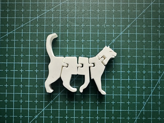 flexi gato by t pcs arte sinais logotipos brinquedo 3d escrivaninha impressão faça diversão articulado passatempo trabalhos manuais estampas amantes 3d print model - Mito3D