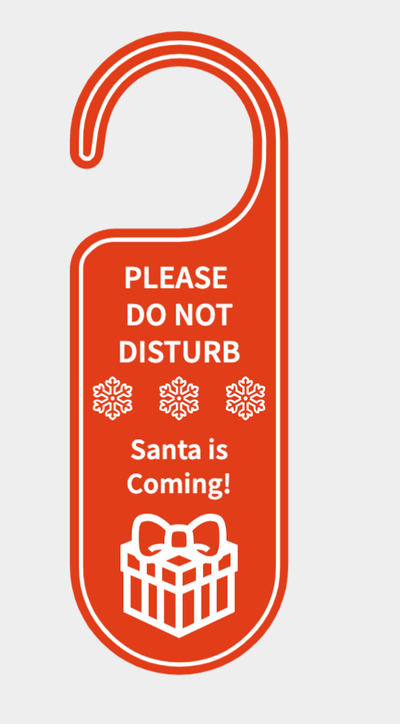 christmas door hanger by ale elli household decor doorhanger house santa gift 3d print model - Mito3D