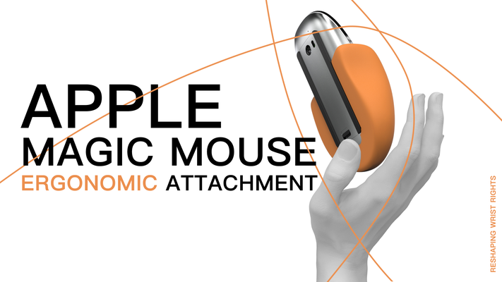 apple magic mouse ergonomic attachment by flowers gear household office mac macbook 3d print model - Mito3D
