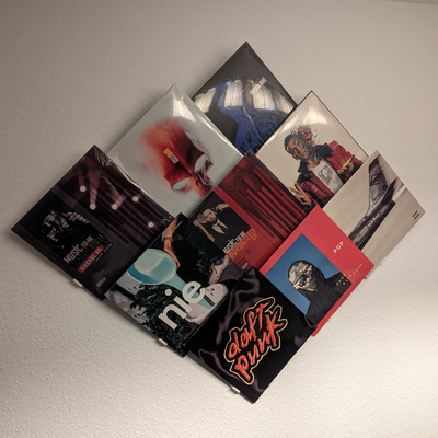 lp vinyl wand holder by sakul household decor records hanger wall 3d print model - Mito3D