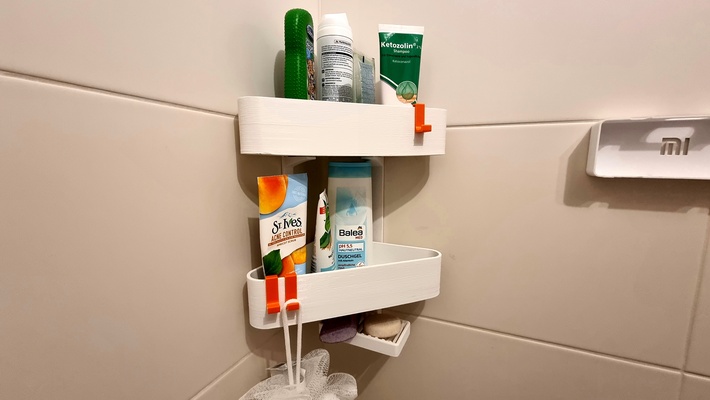 bathroom corner shelf by bman642 household house models organizer holder soap shelves 3d print model - Mito3D
