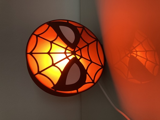 hombre araña lámpara by yakubhroch pasatiempo bricolaje diy electrónica ligero 3d print model - Mito3D
